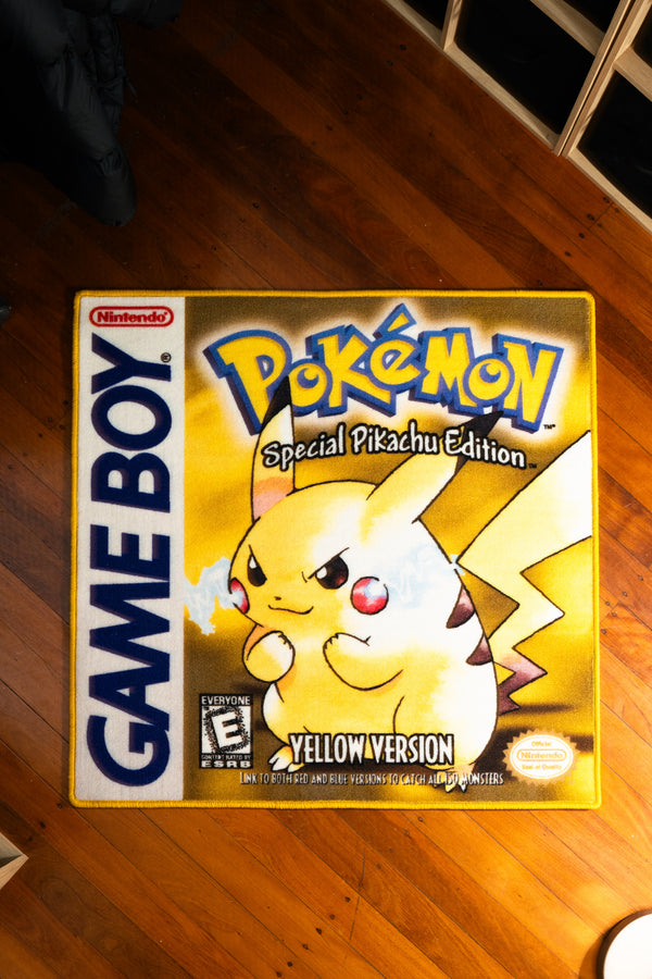 Pokémon Yellow Gameboy Box Art Rug 1x1m