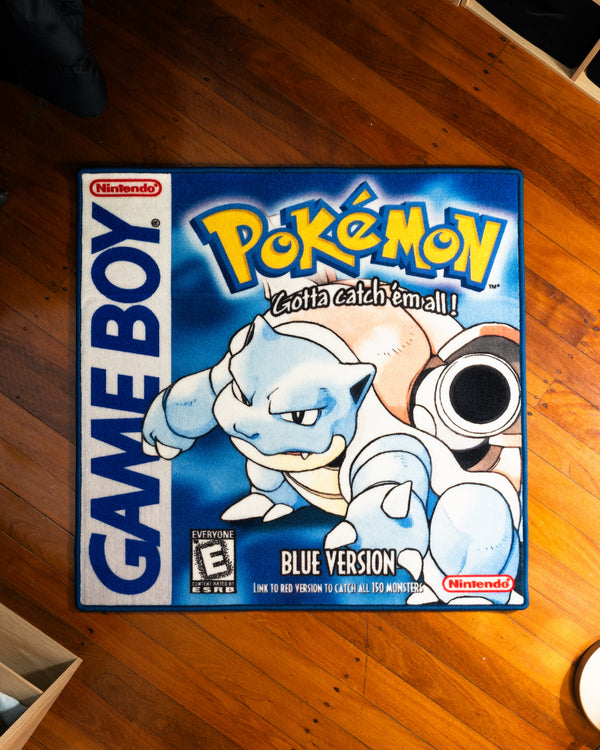 Pokémon Blue Gameboy Box Art Rug 1x1m