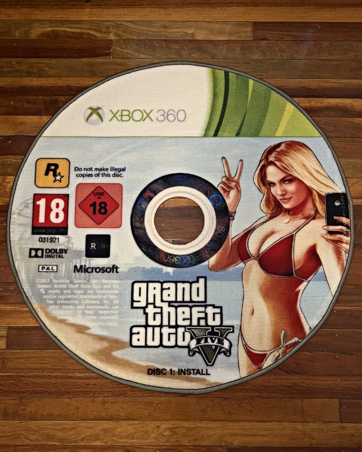 Grand Theft Auto V (Xbox 360) - 1m Disc Rug