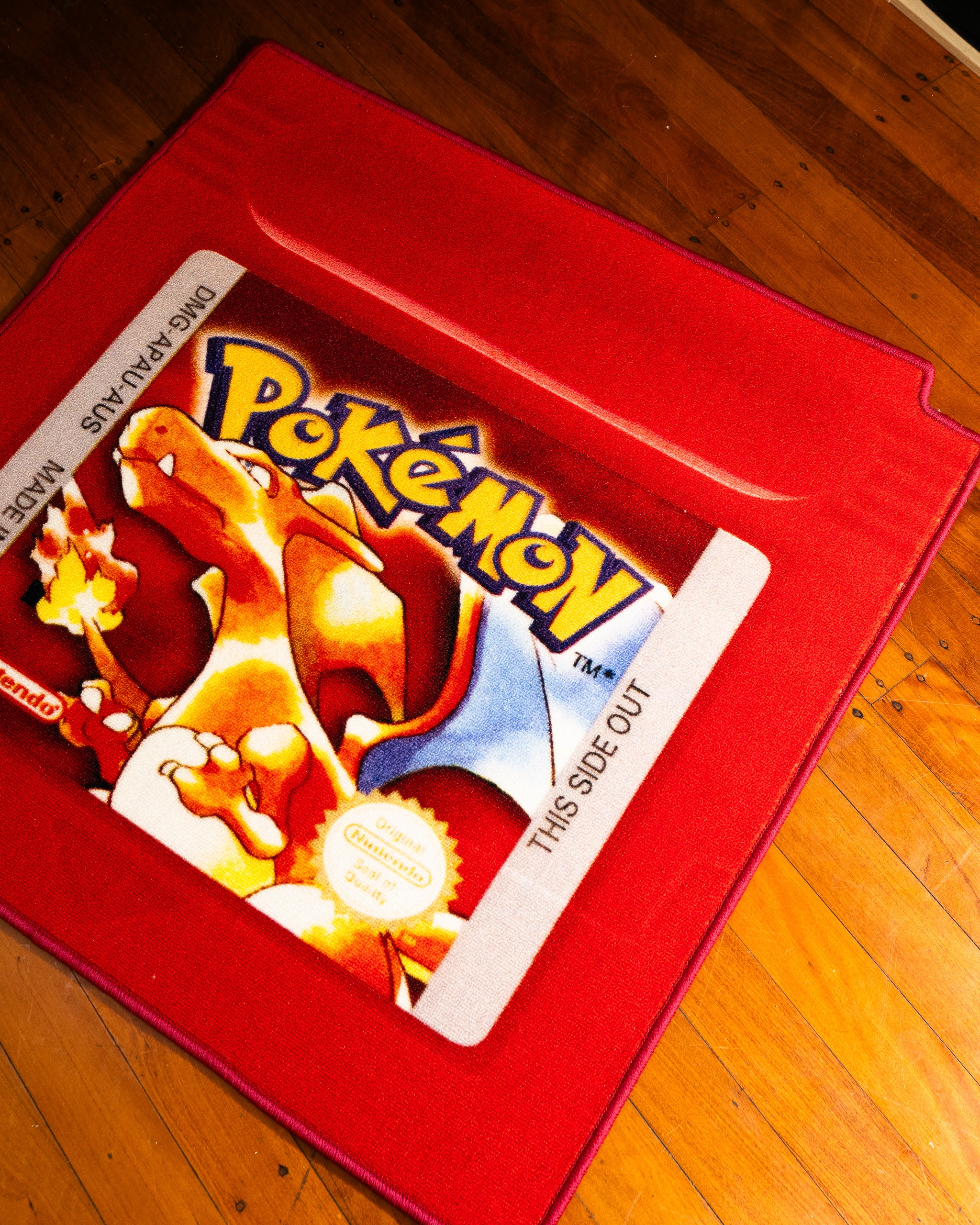 Pokémon Red cartridge rug, Brisbane stock